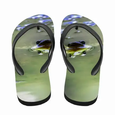 Men Green Frog - Staring Contest Flip Flop Slippers