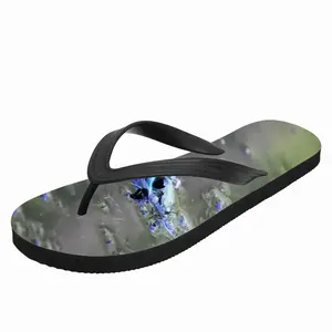 Men Green Frog In Bubbles Flip Flop Slippers