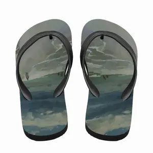 Men Thunderstorm Near The Sea Flip Flop Slippers