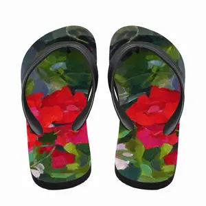 Men Roses From An Abandoned Garden Flip Flop Slippers