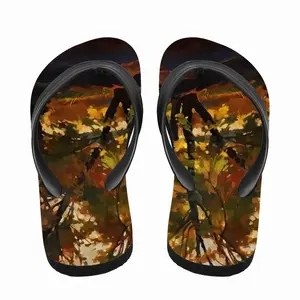 Men Autumn Sunset Flip Flop Slippers