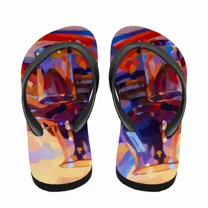 Men Glass Flip Flop Slippers