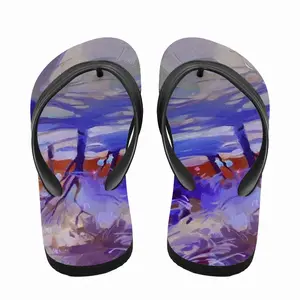 Men At Midnight In January Flip Flop Slippers