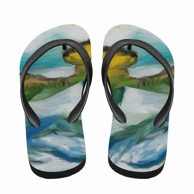 Men Beauty Of Lake Flip Flop Slippers