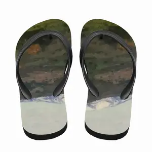 Men View Of Castelnou France Flip Flop Slippers