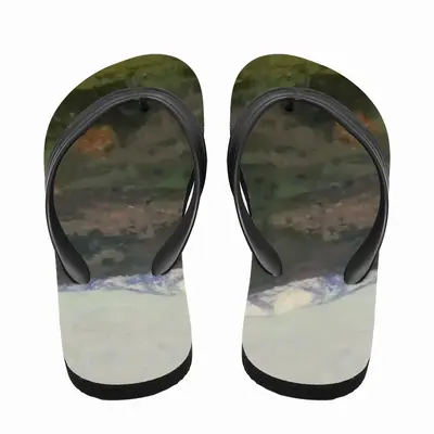 Men View Of Castelnou France Flip Flop Slippers