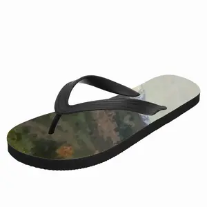 Men View Of Castelnou France Flip Flop Slippers