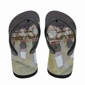 Men Morning In A Cafe Flip Flop Slippers