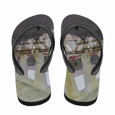 Men Morning In A Cafe Flip Flop Slippers