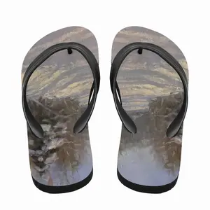 Men Frosty Day In The Forest Flip Flop Slippers