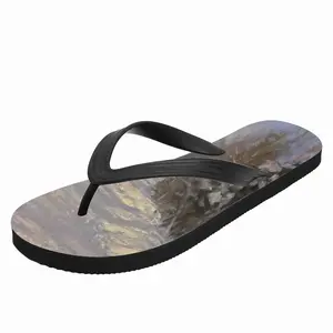 Men Frosty Day In The Forest Flip Flop Slippers