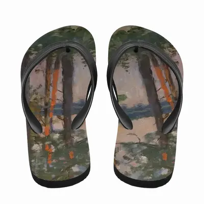 Men Pine Trees Evening Flip Flop Slippers