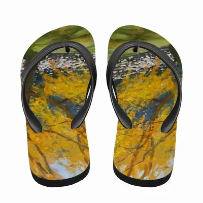 Men Golden Rain Flip Flop Slippers