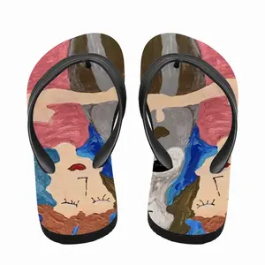 Men All Dogs Go To Rainbow Flip Flop Slippers