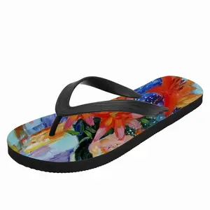 Men Summer Flowers Lilies Flip Flop Slippers