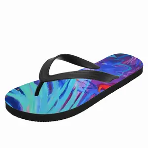 Men Red Flower Flip Flop Slippers