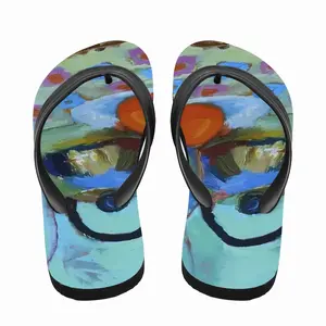 Men Orange Flip Flop Slippers