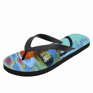 Men Orange Flip Flop Slippers