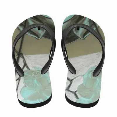 Men White Orchid Flip Flop Slippers