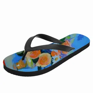 Men Roses And Chicory Flip Flop Slippers