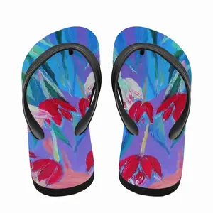 Men Harmony Of Pink And Blue Flip Flop Slippers