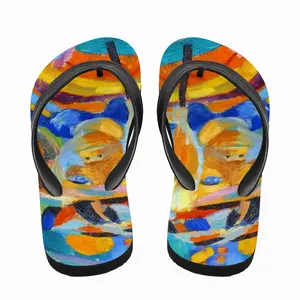 Men Portrait Of A Boy Flip Flop Slippers