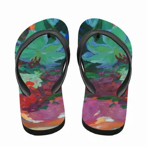 Men A Large Bouquet With Lilies Flip Flop Slippers