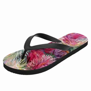 Men Fall Flowers Bouquet Flip Flop Slippers