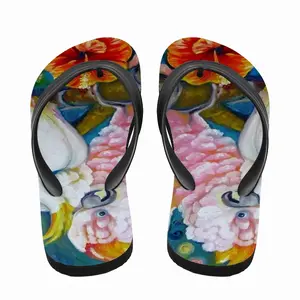 Men In Love Cockatoo Parrots Flip Flop Slippers