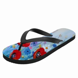 Men Three Poppies Flip Flop Slippers