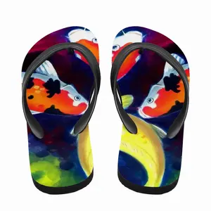 Men Koi Fish In The Pond Flip Flop Slippers