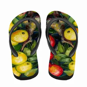 Men Butterfly Teasing Apple Tree Flip Flop Slippers