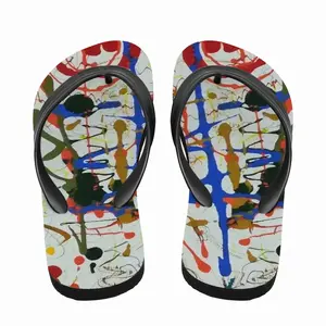 Men Chatting For Fun Flip Flop Slippers