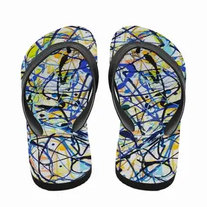 Men Blue Sky Thinking On Its Way Flip Flop Slippers