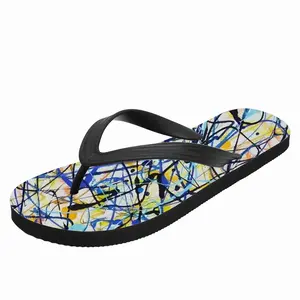 Men Blue Sky Thinking On Its Way Flip Flop Slippers