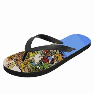 Men Santorini View Of Oia Flip Flop Slippers