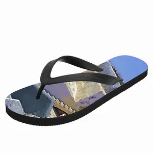 Men Santorini House And Cliffs In Oia Flip Flop Slippers