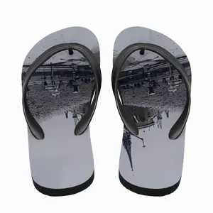 Men Notre Dame Of Paris From Rue Du Cloitre Flip Flop Slippers