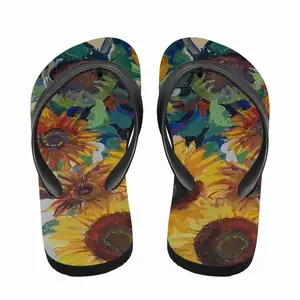 Men The Sunflowers Flip Flop Slippers