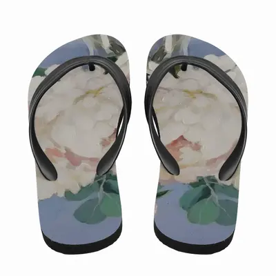 Men Peonies On Blue Flip Flop Slippers