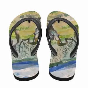 Men Olive Trees Flip Flop Slippers