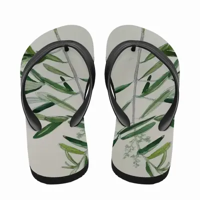 Men Olive Branch Flip Flop Slippers