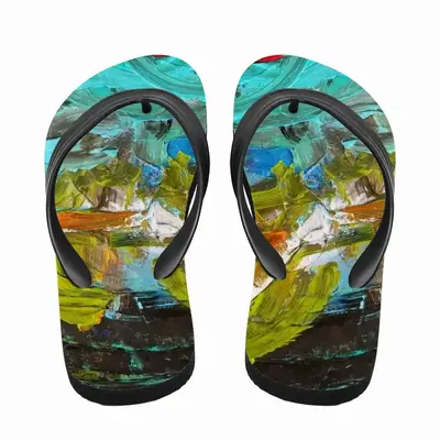 Men Alienation In A Fake World Flip Flop Slippers