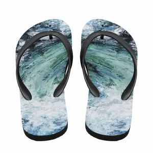 Men Dancing With Waves Flip Flop Slippers