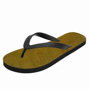 Men Brushed Medallion Flip Flop Slippers