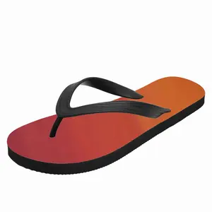 Men Orange On Red Flip Flop Slippers