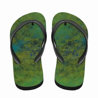 Men Lime Abstract Flip Flop Slippers