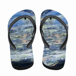 Men Deep Blue Flip Flop Slippers