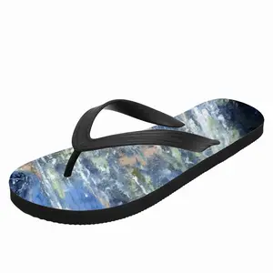 Men Deep Blue Flip Flop Slippers