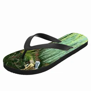 Men Adam Is Waiting For His Eva 2Prints Gift Nude Fast Food Interior Decor Design Nature Paradises Flip Flop Slippers